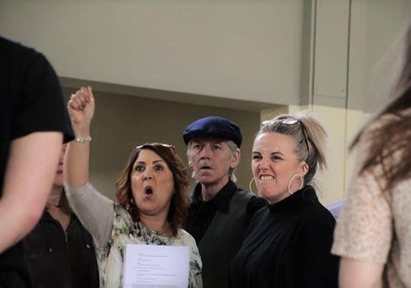 LEFT TO RIGHT: Dolores Santos ( as Mrs Nattle), Peter Powell (as Jim) and Eileen Wilson ( as Mrs Jike) 