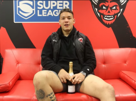 Tyler Dupree answering questions from Salford Red Devils fans. Taken from Salford Red Devils youtube chanel