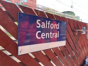 Salford Central sign