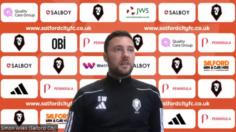 Simon Wiles (Salford City vs Crewe Alexandra Press Conference