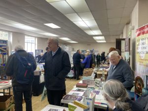 Visitors looking at stalls