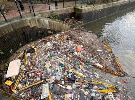 Rubbish dumped in the Salford Quays.