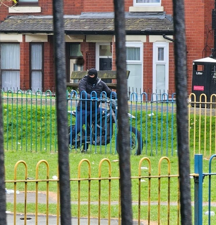 Police search for masked motorcyclist suspected of hate crimes in Broughton