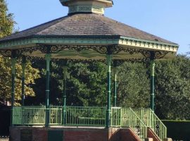 Image of the bandstand in Victoria Park, Swinton after renovations - images by Derek Antrobus