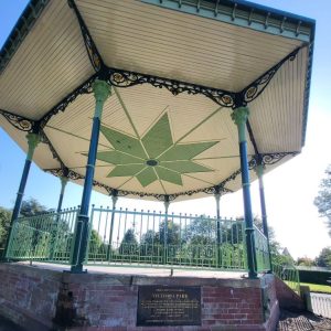 Image of the bandstand in Victoria Park, Swinton after renovations - images by Derek Antrobus