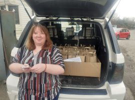 Kelly Williams on last year's Christmas dinner drive