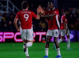 Cole Stockton against Newport County. Image Credit: Salford City FC