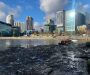 Cleanup effort begins in Salford Quays in wake of Storm Bert