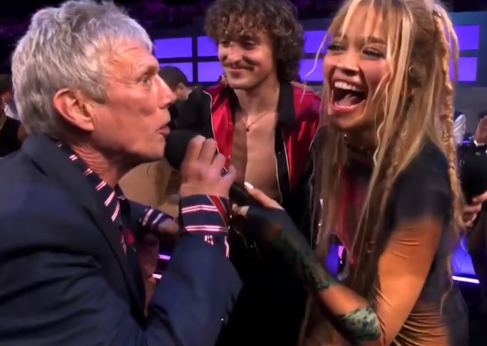 Bez and Rita Ora at the EMA's