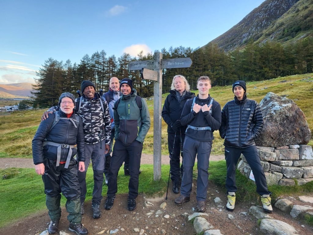 Kevin Clarke with family and friends at Ben Nevis. Image Credit: Together Trust Charity