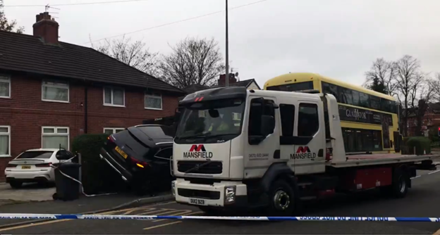 car crashed tootal drive