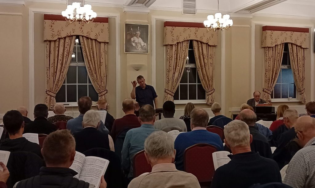 Tom Newall conducting the Salford Choral Society. Taken by Me