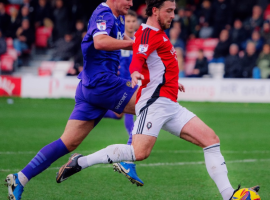 Cole Stockton on target for Salford City vs Notts County