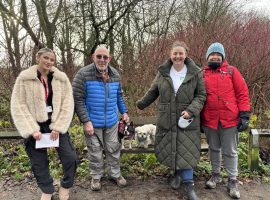 Photo of David, Rena and Claire from a 'Walk and Talk' session