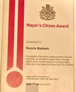 Mayor's Citizen Award dedicated to Dennis Baldwin 