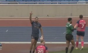 Nene MacDonald celebrates his try after opening the scoring - YouTube - https://www.youtube.com/watch?v=D5L4-h02O7g&t=97s