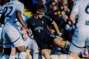 Stephan Negru playing against Port Vale - Salford City