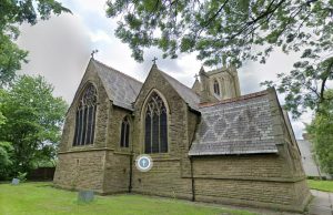 St Peter's Church, which was used in the BBC drama Four Lives (2024, Google Maps)