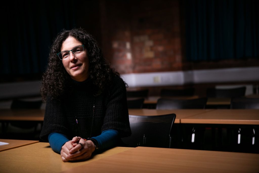 woman at University of Salford being celebrated - International Women's Day