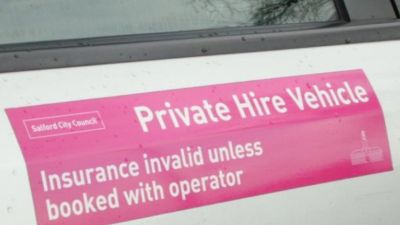 private hire vehicle image - Salford City Council press release