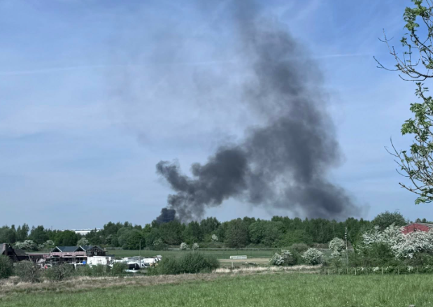 Little Hulton Fire seen from mort lane - image provided with permission from Grace Richardson