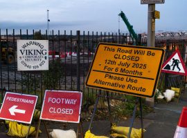 Frederick Road closed by roadworks