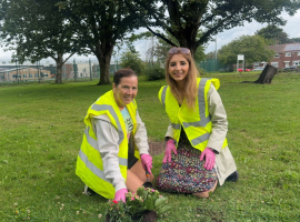 Local Councillors lent a hand planting in brookhouse estate