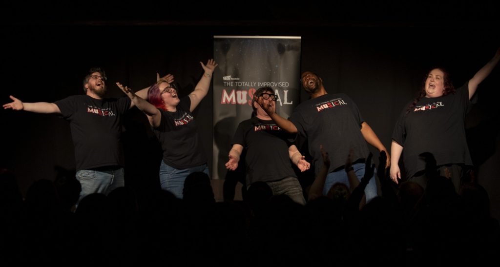 The Totally Improvised Musical, photo via The New Adelphi Theatre