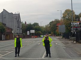 Police at scene of Manchester Synagogue terror attack