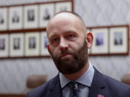 Saford Mayor Paul Dennett is delighted with the £10 million revamp of Salford Central station.