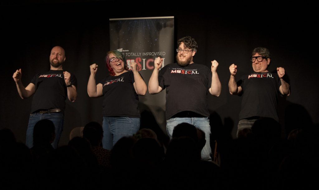 The Totally Improvised Musical, photo via The New Adelphi Theatre