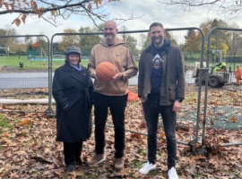 Work has begun on a Swinton basketball court.