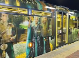 Salford trams take on Wicked theme for upcoming film release.